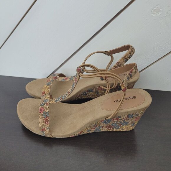NEW Style & Co. Mulan Women 10.5 Cork Wedge Sandals 4CT - Picture 2 of 9